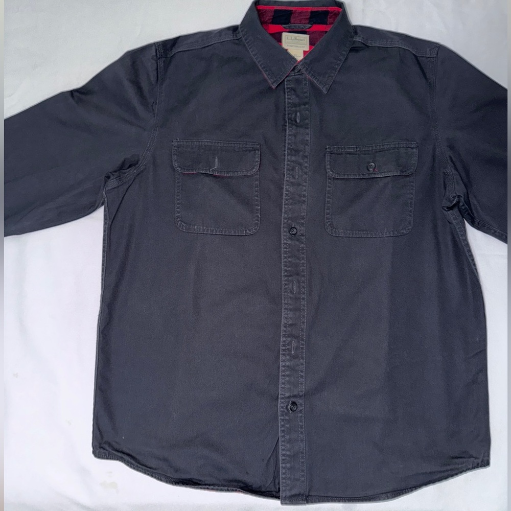 L.L.Bean Men's Flannel-Lined Hurricane Shirt